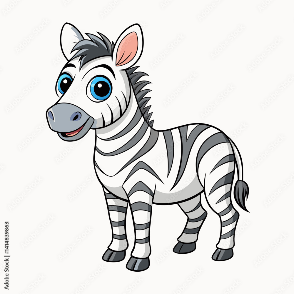Fototapeta premium zebra, animal, isolated, mammal, white, black, horse, safari, zoo, striped, wildlife, wild, cartoon, vector, illustration, cute, nature, animals, hoof, stripes, silhouette, fauna, stripe