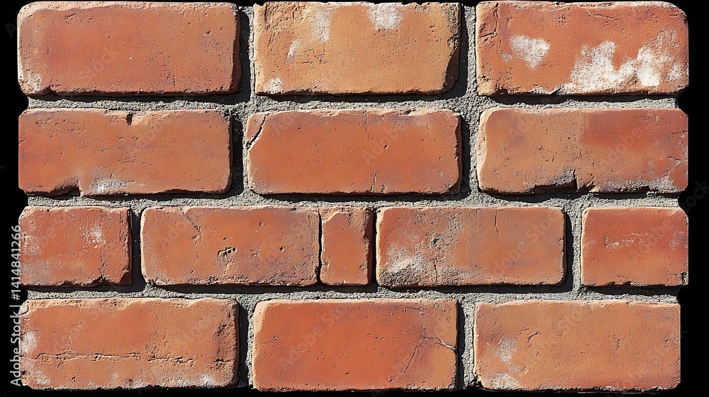 Obraz premium Detailed brick wall featuring textured surfaces and authentic construction