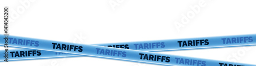 Tariff Finance Global Banner. Illustration Taxaion Embargo. International Economy Tariffs Increase Visualisation. Geopolitics Issue Sanction Banner. Protectionism Customs Duty. Trade War Caution Tape.