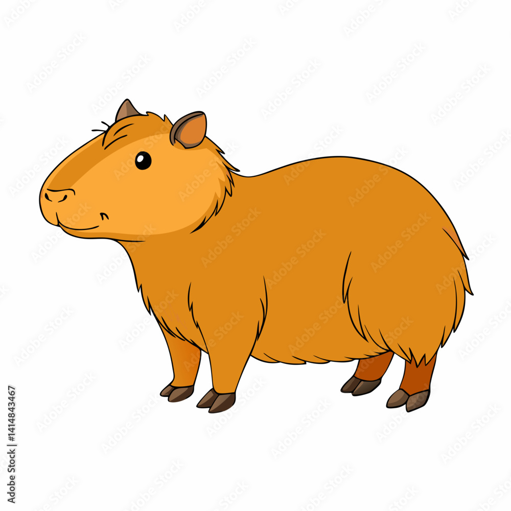 Obraz premium vector illustration of cartoon horse