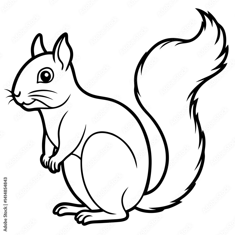 Geometric Squirrel Line Art Geometric Squirrel Line Art