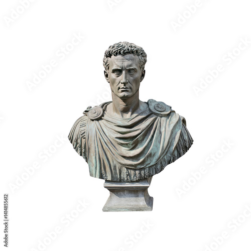 Bronze Bust of Julius Caesar - Roman Emperor Sculpture