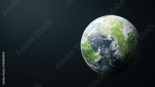 Earth from space detailed view of planet global environment realistic background image