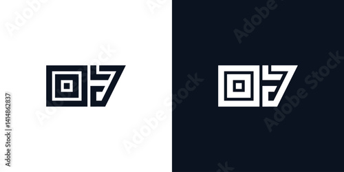 Minimal creative initial letters OJ logo