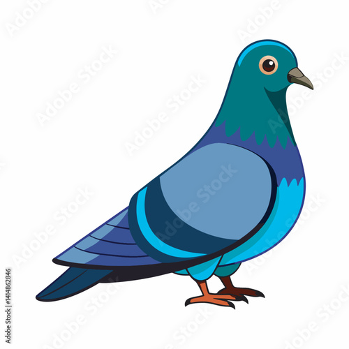  Pegion vector style illustration.