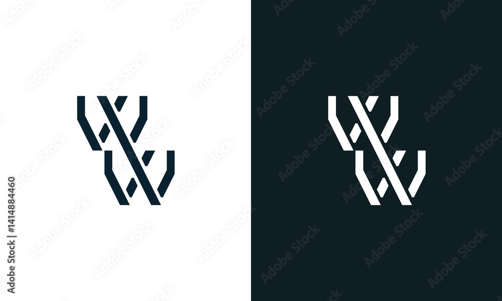 Creative minimal abstract letter WW logo. Creative minimal abstract letter WW logo.