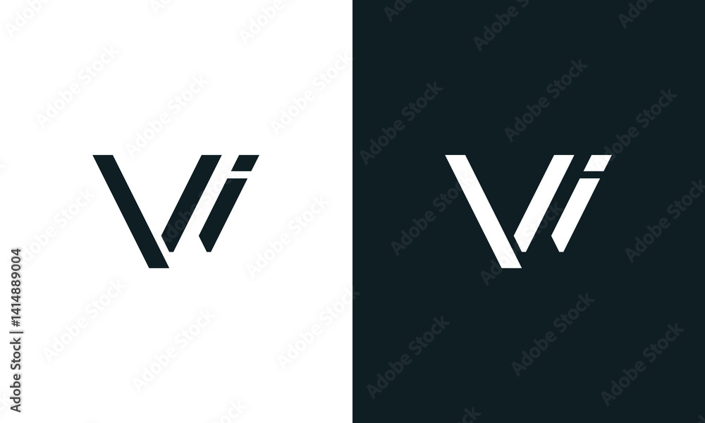 Creative minimal abstract letter VI logo. Creative minimal abstract letter VI logo.