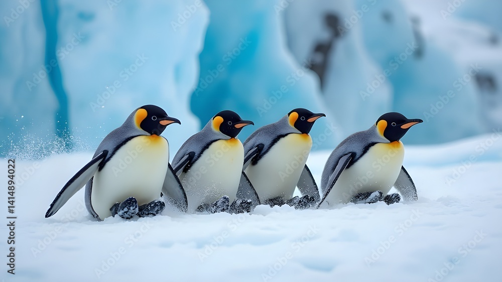 Fototapeta premium group of penguins