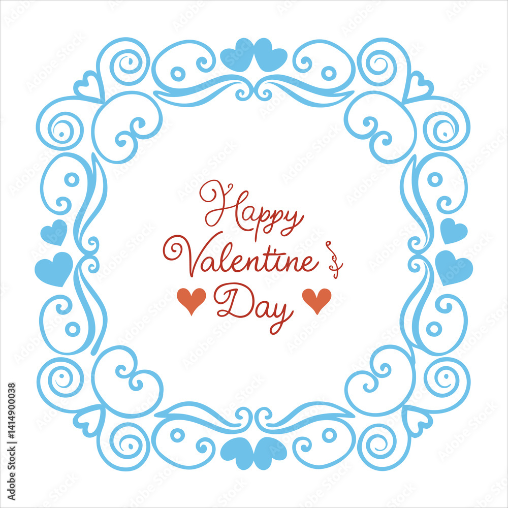 Valentine Hearts Decorative Frame Border Vector. Valentine Hearts Decorative Frame Border Vector.
