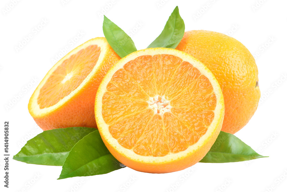 Orange fruit isolated on white