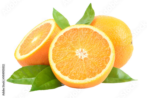 Obraz na płótnie Orange fruit isolated on white w salonie