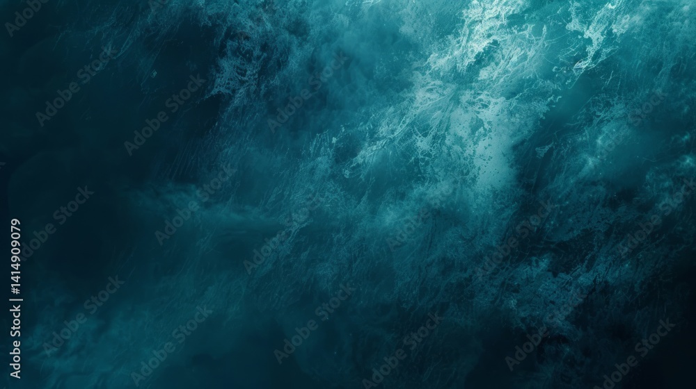 Deep Ocean Abstract Background. Teal Water Texture. Dark Blue Underwater. Sea Waves. Nature Backdrop. Deep Ocean Abstract Background. Teal Water Texture. Dark Blue Underwater. Sea Waves. Nature Backdrop.