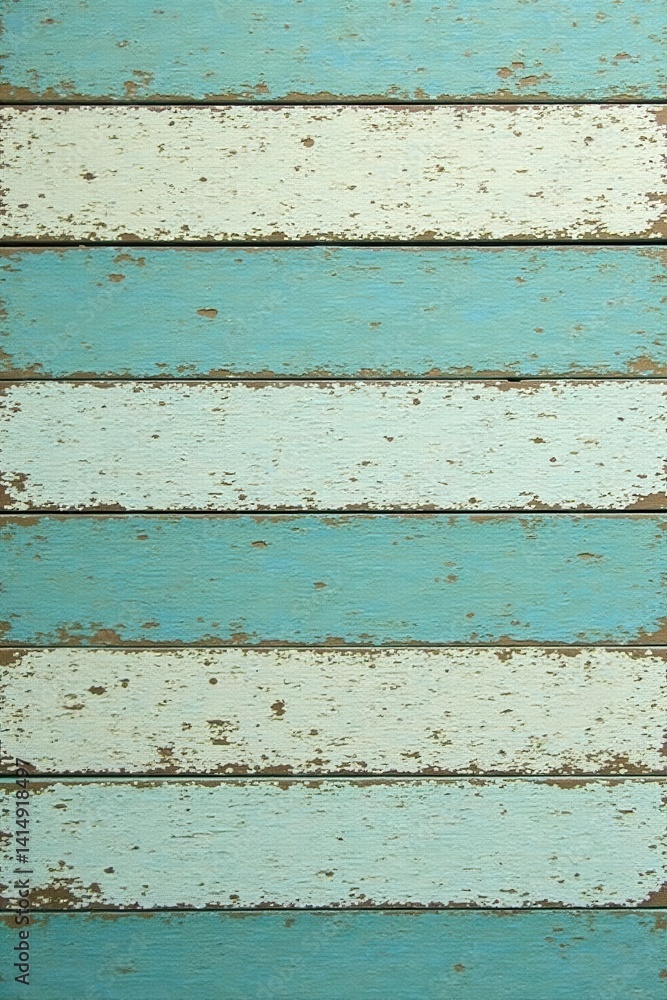 Obraz premium Distressed Wooden Planks in a Light Blue and Off-White Color Palette, Ideal for Backgrounds and Design Projects