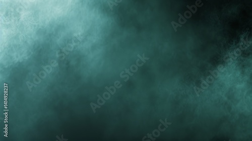 Teal Smoke Texture Background, Abstract Vapor Effect, Mist Overlay, Artistic Smog Design, Dark Underwater Mystery Backdrop