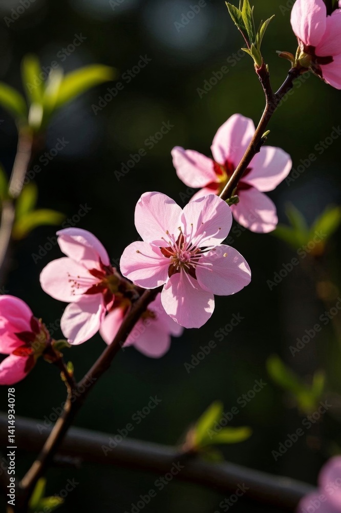 Obraz premium there is a pink flower that is growing on a branch