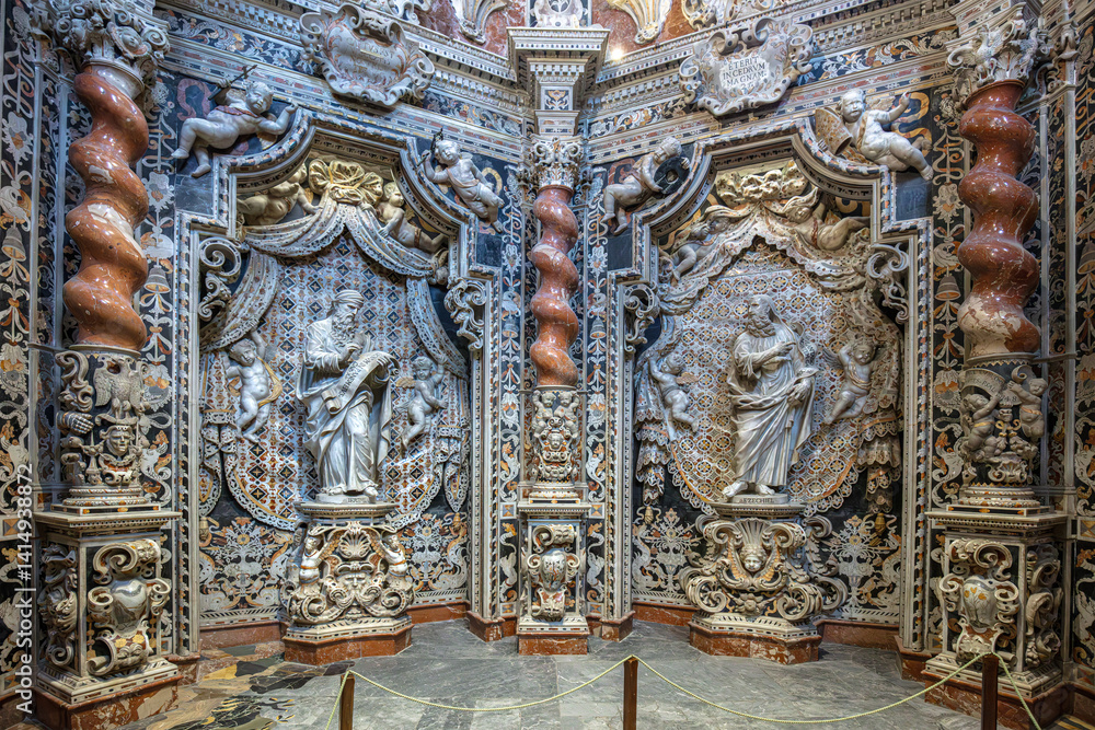 Φωτογραφία Baroque interior of Monreale church in sicily italy