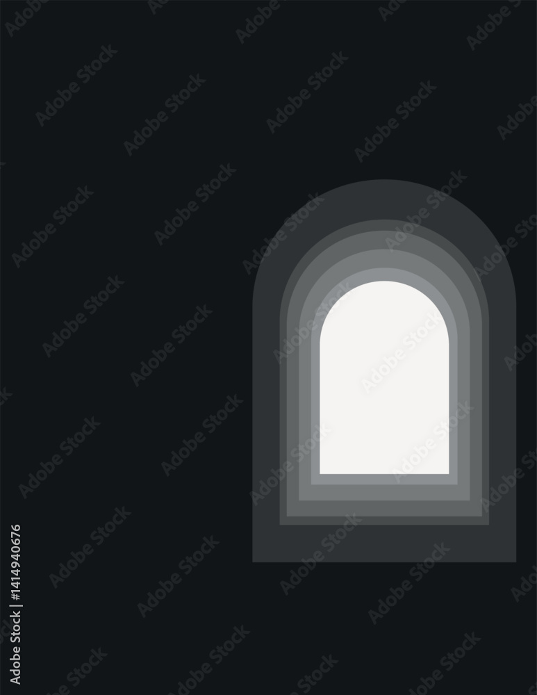 Retro arch shape background, geometric frame design vector Retro arch shape background, geometric frame design vector