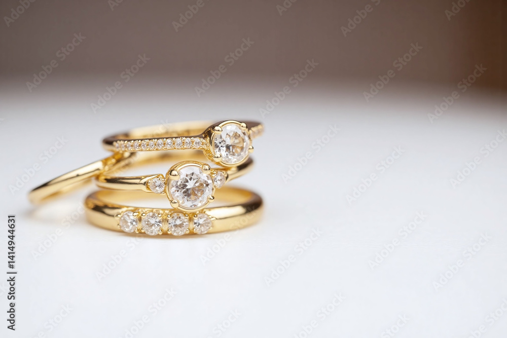 couple of gold wedding rings sitting on top of each other couple of gold wedding rings sitting on top of each other
