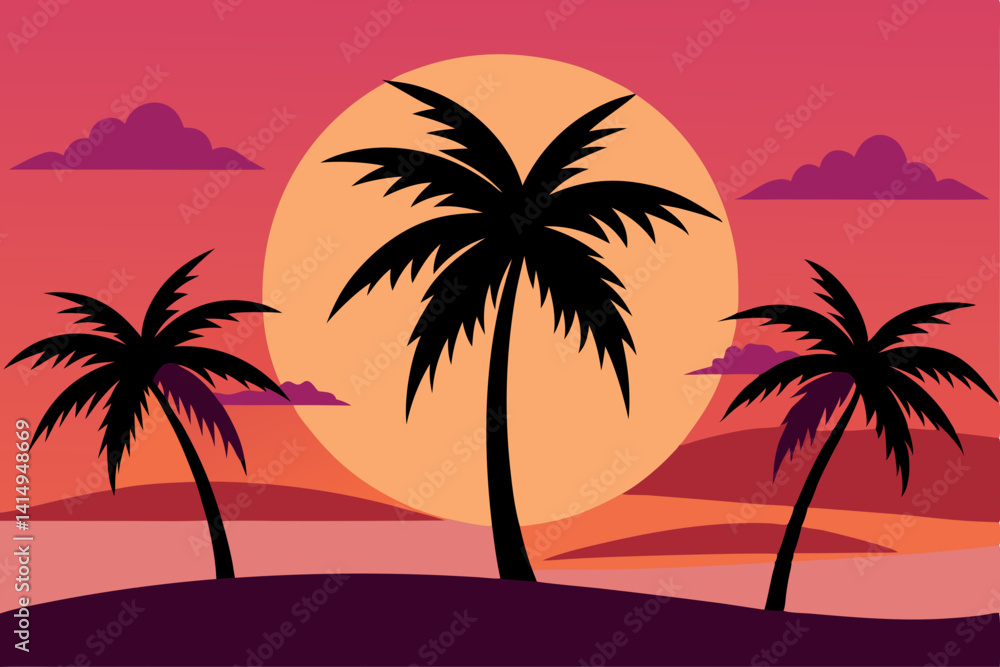 palm trees on the beach palm trees on the beach