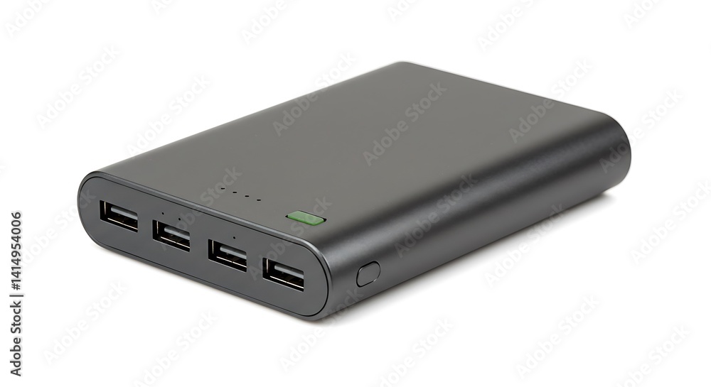 Portable mobile phone charger (power bank) isolated on white background Portable mobile phone charger (power bank) isolated on white background