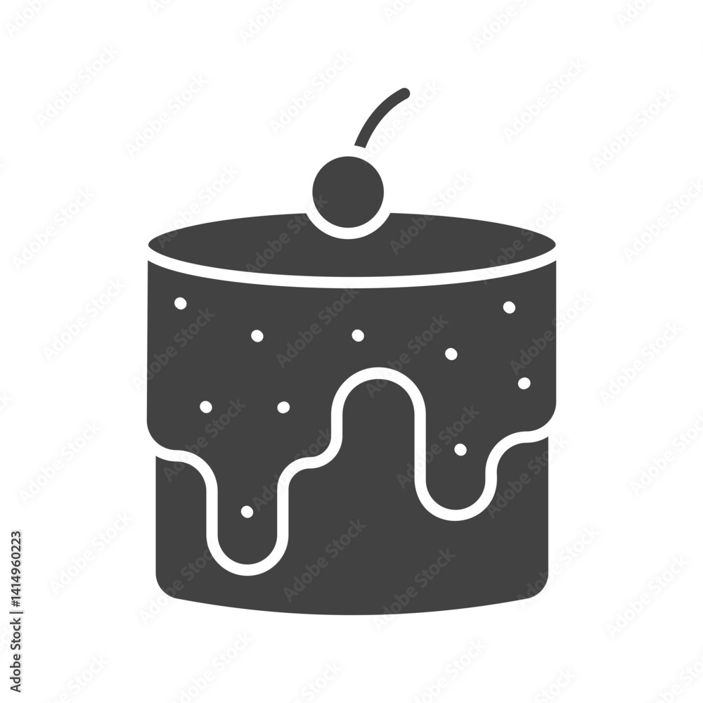 Obraz premium Cake icon vector image. Suitable for mobile apps, web apps and print media.