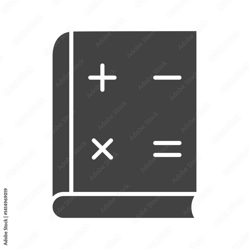 Maths Book icon vector image. Suitable for mobile apps, web apps and print media. Maths Book icon vector image. Suitable for mobile apps, web apps and print media.