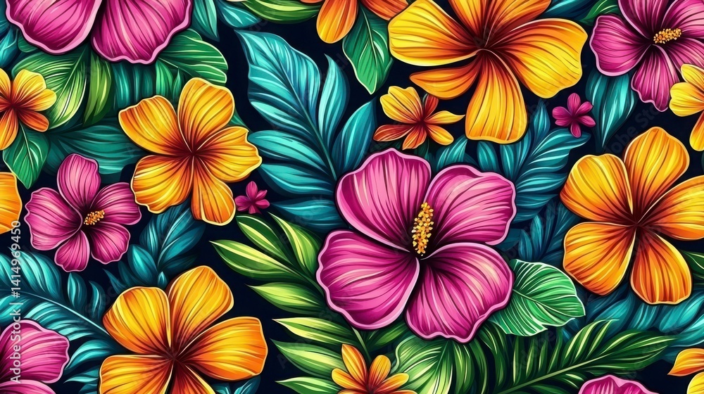 Lush floral pattern for invitations or Mother's Day card background. Lush floral pattern for invitations or Mother's Day card background.