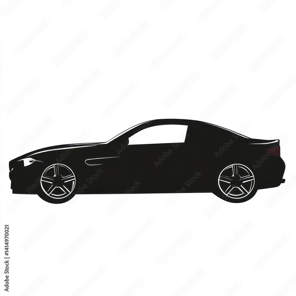 Fototapeta premium black car isolated on white background