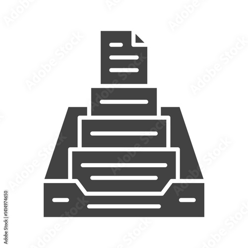 Project Inbox icon vector image. Suitable for mobile apps, web apps and print media.