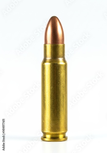 Wallpaper Mural A cartridge for a submachine gun isolated on a white Torontodigital.ca