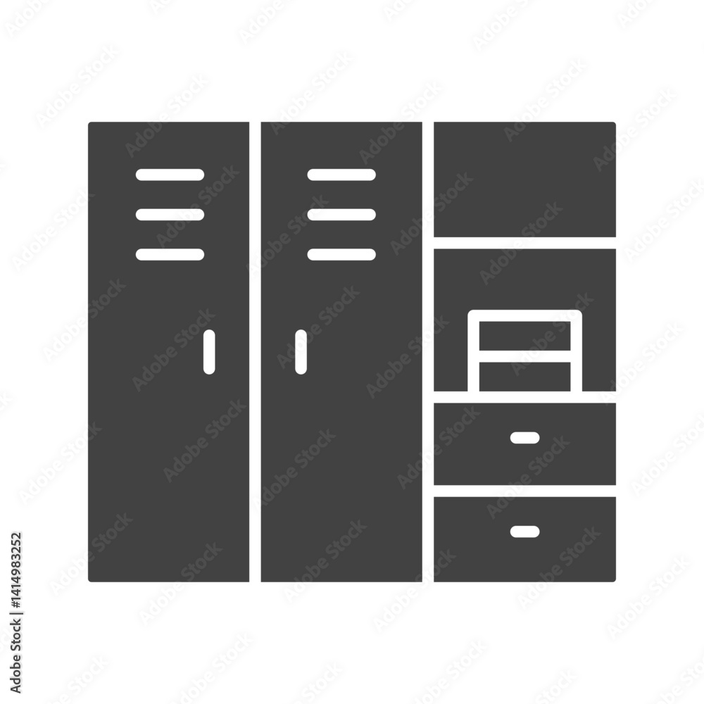 Wardrobe icon vector image. Suitable for mobile apps, web apps and print media. Wardrobe icon vector image. Suitable for mobile apps, web apps and print media.