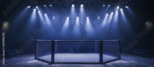 Octagon Arena: MMA Fight Night Under the Lights