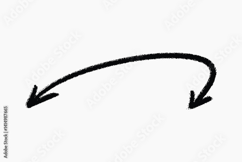 Curved arrow sketch illustration vector