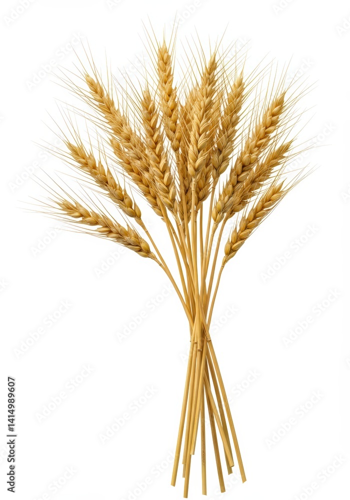 Fototapeta premium Wheat isolated on a white background