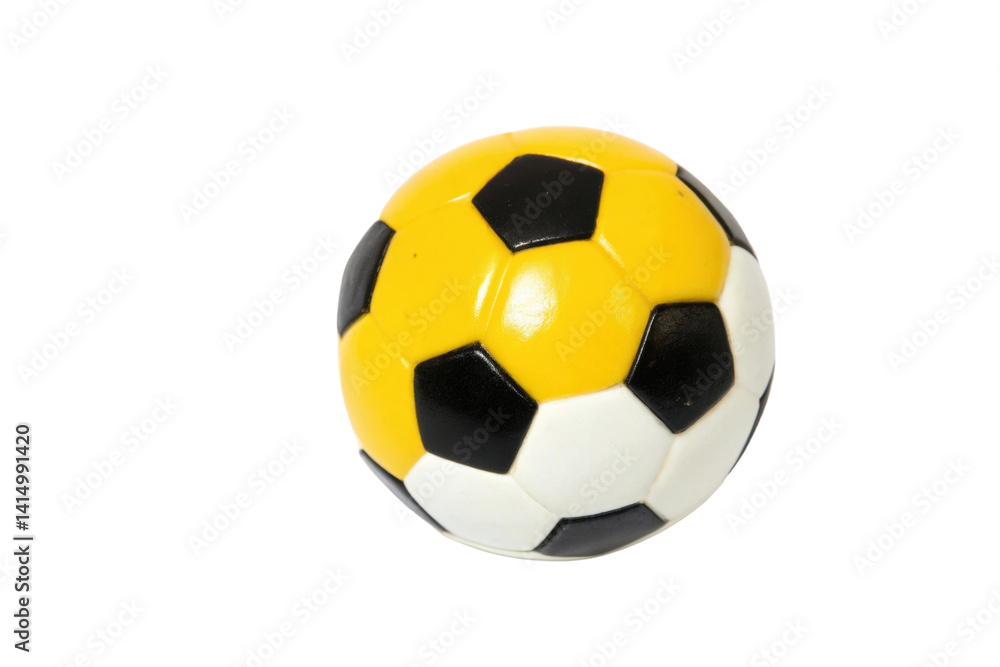 Naklejka premium PNG Yellow and black soccer ball