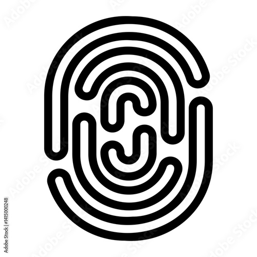 fingerprint line icon