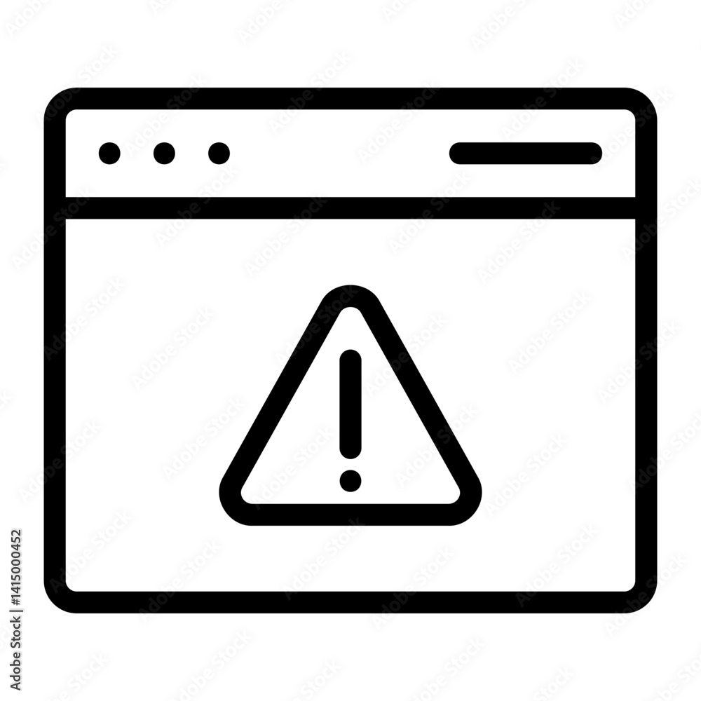 warning line icon warning line icon