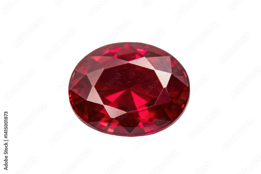 PNG Brilliant red gemstone with faceted cut sparkling elegantly PNG Brilliant red gemstone with faceted cut sparkling elegantly