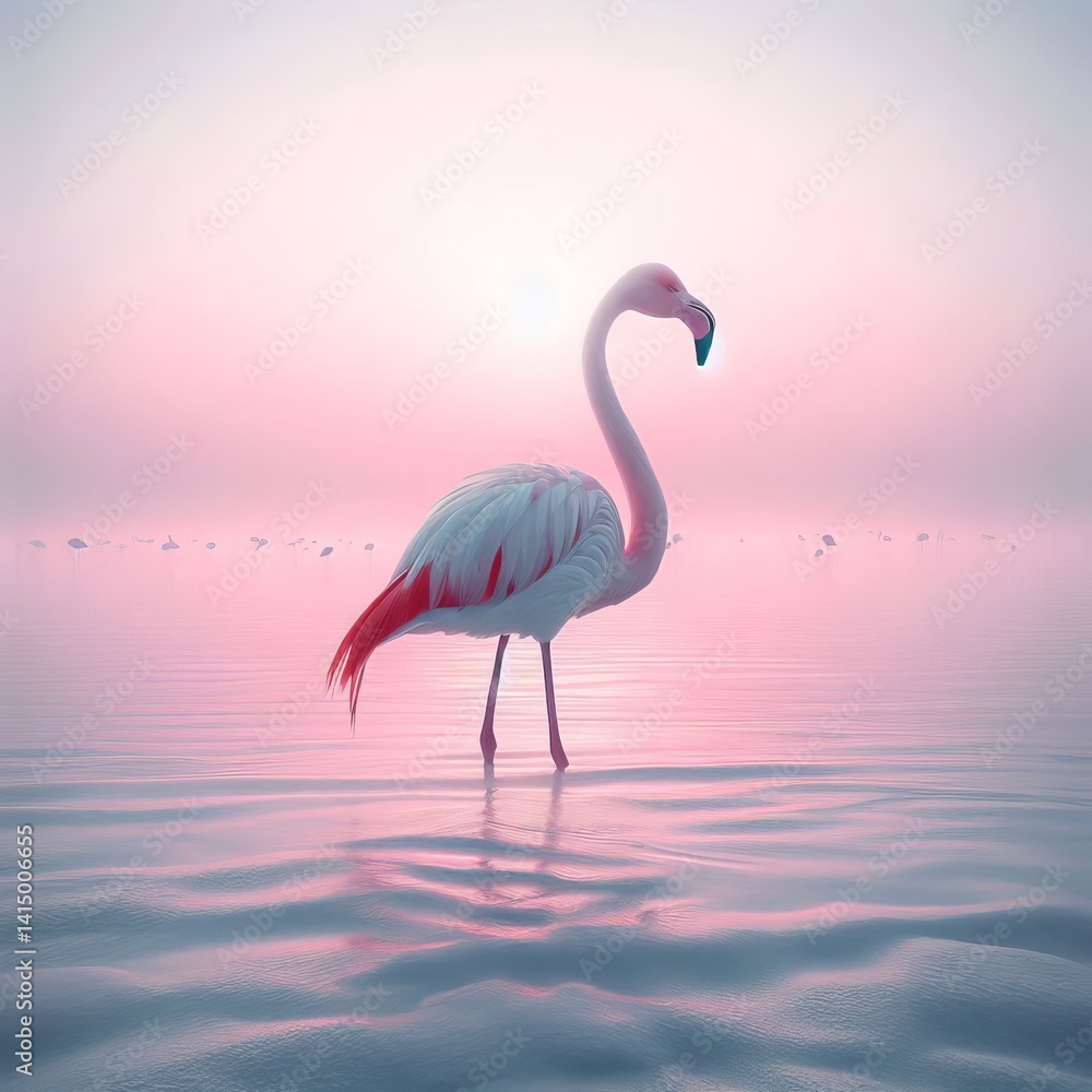 Fototapeta premium Faint pink near the horizon
