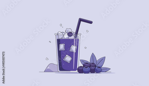 Blueberry Juice with Ice