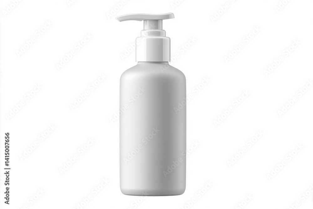 Matte finish pump bottle with white dispenser for skincare packaging isolated on clean white background Matte finish pump bottle with white dispenser for skincare packaging isolated on clean white background