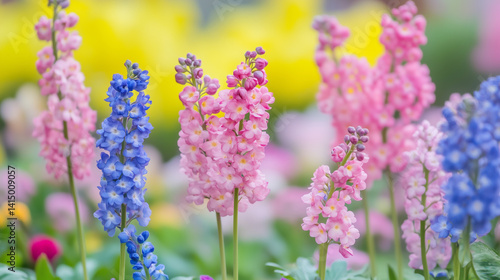 beautifully blooming flowers in spring