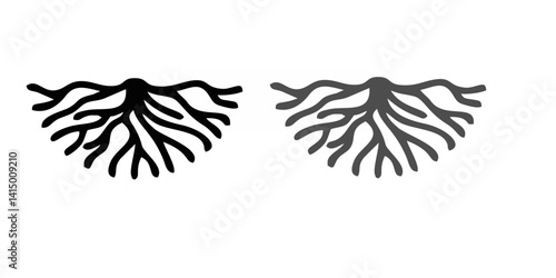 abstract life root logo icon vector on transparent background