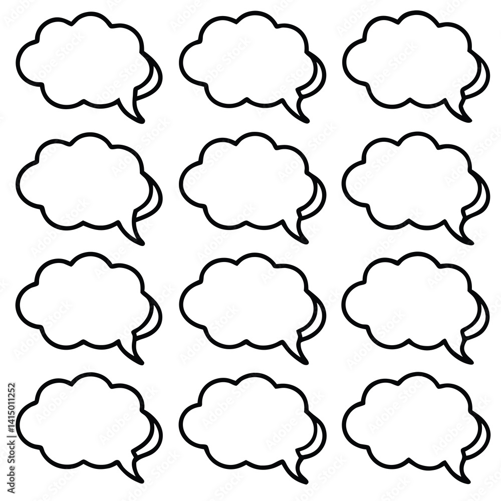 Cartoon speech bubbles Cartoon speech bubbles