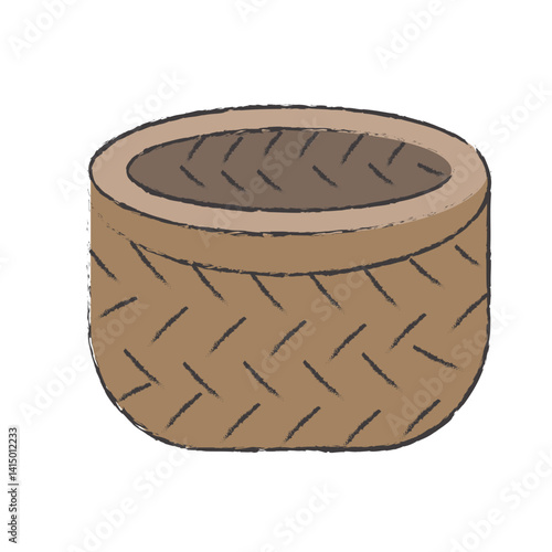 Winnowing Basket flat design