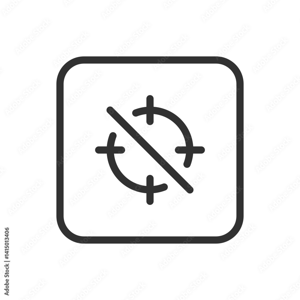 Target Delete Disable Icon – Deactivated Goal or Removed Aim Symbol Target Delete Disable Icon – Deactivated Goal or Removed Aim Symbol