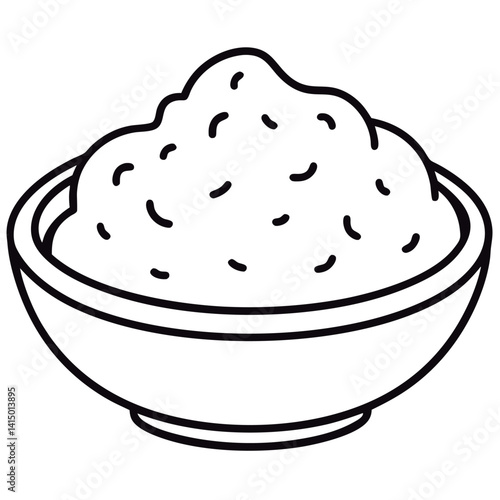Delicious dip in a bowl.