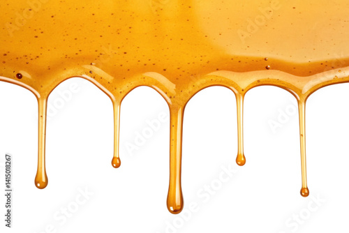 PNG Viscous honey dripping down in smooth streams