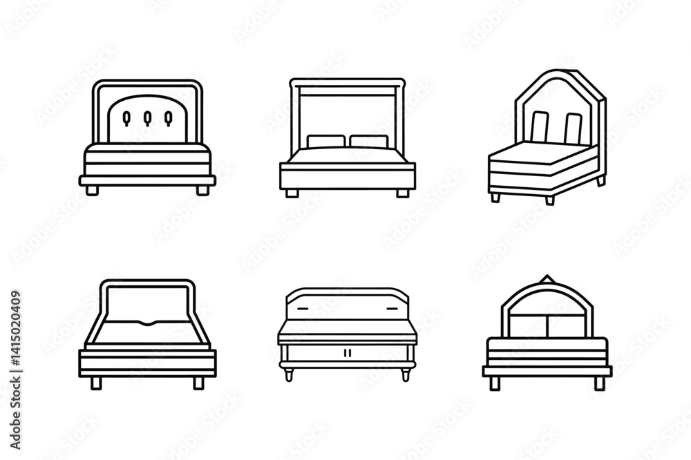 murphy bed icon line art vector illustration murphy bed icon line art vector illustration