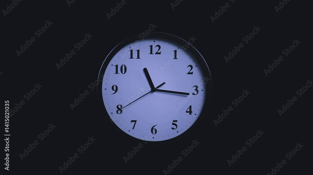 clock on black background clock on black background